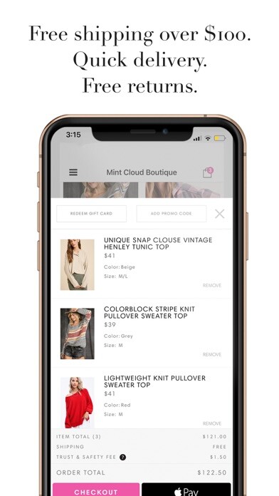 Emulate iPhone app Mint Cloud Boutique using MyAndroid Emulate iPhone app Mint Cloud Boutique using MyAndroid