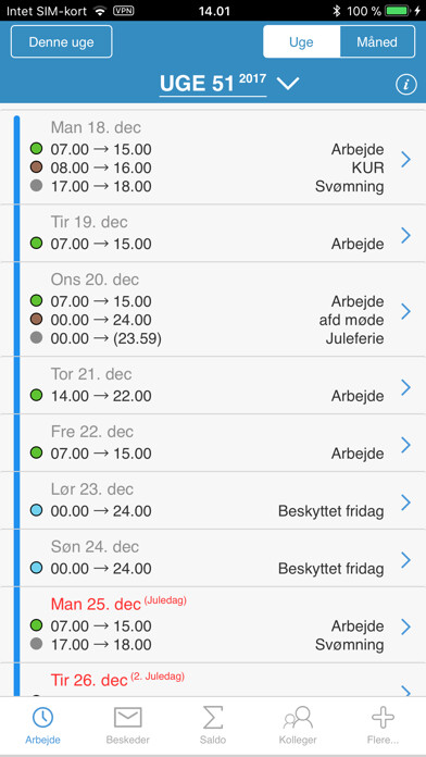 Emulate iPhone app MinTid using MyAndroid
