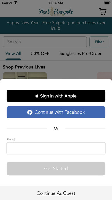 Emulate iPhone app Mint Pineapple Boutique using MyAndroid Emulate iPhone app Mint Pineapple Boutique using MyAndroid