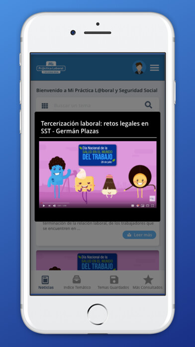 Emulate iPhone app Mi Practica Laboral using MyAndroid