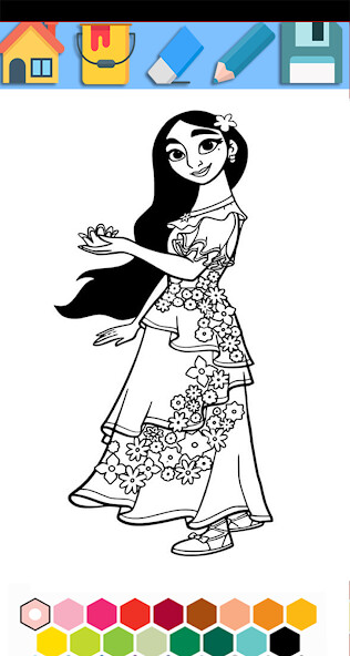 Run android online APK Mirabel Encanto Coloring Book from MyAndroid or emulate Mirabel Encanto Coloring Book using MyAndroid