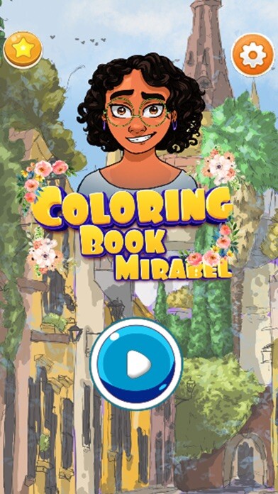 Emulate iPhone app Mirable coloring book encanto using MyAndroid