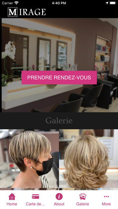 Emulate iPhone app Mirage Coiffure using MyAndroid