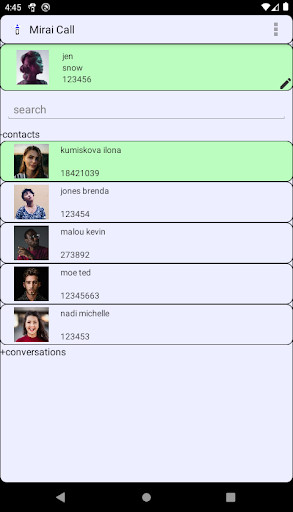 Run android online APK Mirai call from MyAndroid or emulate Mirai call using MyAndroid