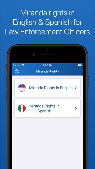 Emulate iPhone app Miranda Rights using MyAndroid