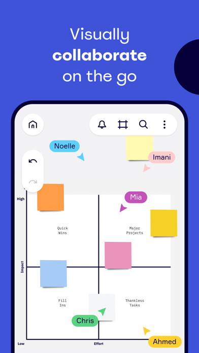 Emulate iPhone app Miro: online whiteboard using MyAndroid