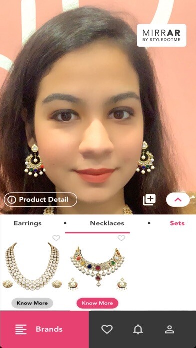 Emulate iPhone app mirrAR - AR Jewellery try-on using MyAndroid Emulate iPhone app mirrAR - AR Jewellery try-on using MyAndroid