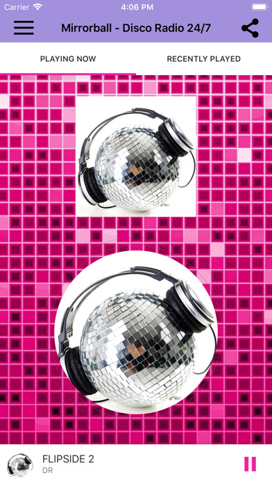 Emulate iPhone app Mirrorball - Disco Radio 24/7 using MyAndroid Emulate iPhone app Mirrorball - Disco Radio 24/7 using MyAndroid