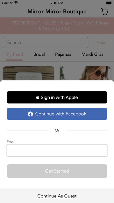 Emulate iPhone app Mirror Mirror Boutique using MyAndroid Emulate iPhone app Mirror Mirror Boutique using MyAndroid