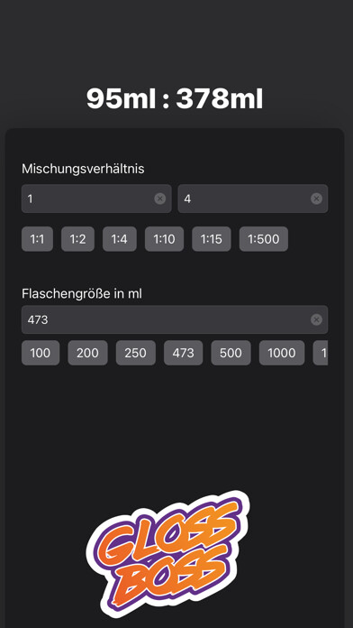 Emulate iPhone app Mischungsrechner - Glossboss using MyAndroid Emulate iPhone app Mischungsrechner - Glossboss using MyAndroid