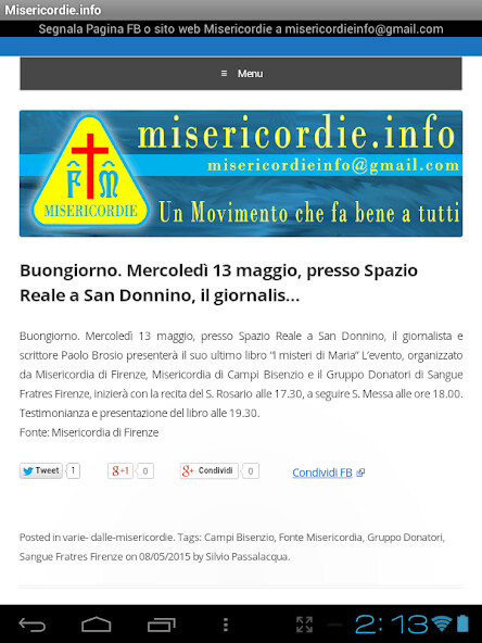 Run android online APK Misericordie.info from MyAndroid or emulate Misericordie.info using MyAndroid