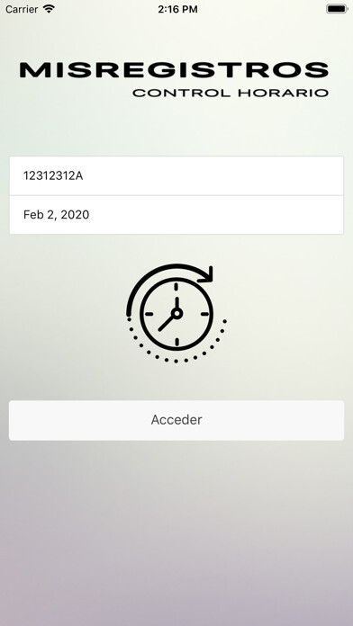 Emulate iPhone app MisRegistros using MyAndroid