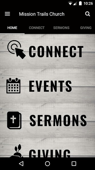 Emulate iPhone app Mission Trails Church using MyAndroid Emulate iPhone app Mission Trails Church using MyAndroid
