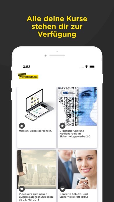 Emulate iPhone app Mission: Weiterbildung. using MyAndroid Emulate iPhone app Mission: Weiterbildung. using MyAndroid