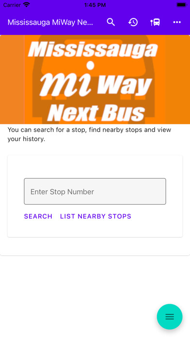 Emulate iPhone app Mississauga MiWay Next Bus using MyAndroid