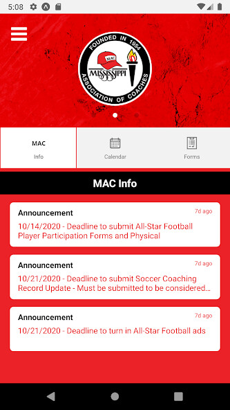 Run android online APK Mississippi Association of Coaches from MyAndroid or emulate Mississippi Association of Coaches using MyAndroid Run android online APK Mississippi Association of Coaches from MyAndroid or emulate Mississippi Association of Coaches using MyAndroid