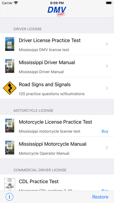 Emulate iPhone app Mississippi DMV Test Prep using MyAndroid Emulate iPhone app Mississippi DMV Test Prep using MyAndroid