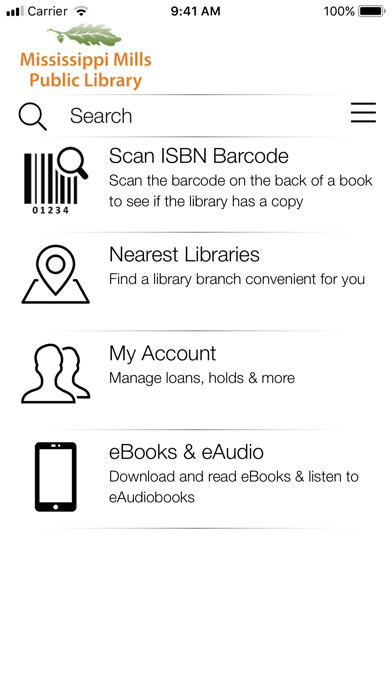 Emulate iPhone app Mississippi Mills Library using MyAndroid Emulate iPhone app Mississippi Mills Library using MyAndroid