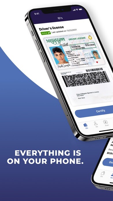 Emulate iPhone app Mississippi Mobile ID using MyAndroid