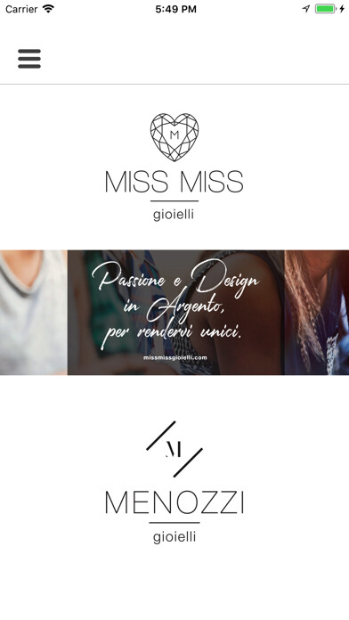 Emulate iPhone app Miss Miss Gioielli using MyAndroid