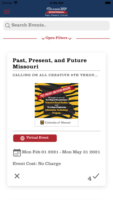 Emulate iPhone app Missouri Bicentennial Events using MyAndroid Emulate iPhone app Missouri Bicentennial Events using MyAndroid