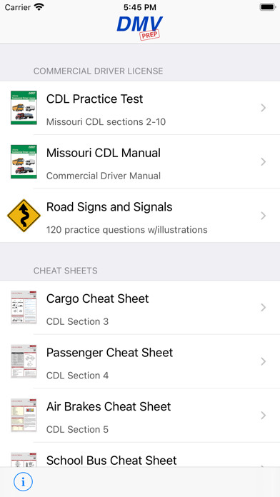 Emulate iPhone app Missouri CDL Test Prep using MyAndroid Emulate iPhone app Missouri CDL Test Prep using MyAndroid