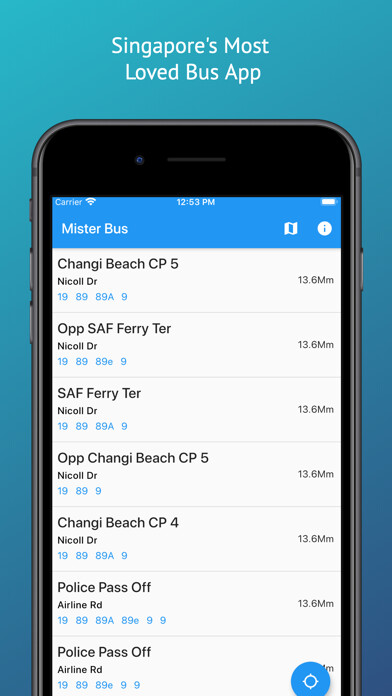 Emulate iPhone app Mister Bus - Bus Arrivals using MyAndroid