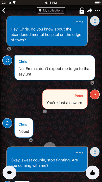 Emulate iPhone app Mistory: Short Chat Stories using MyAndroid