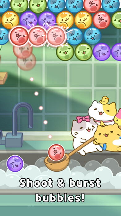 Emulate iPhone app MitchiriNeko Bubble using MyAndroid
