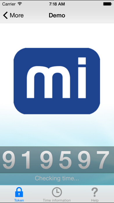 Emulate iPhone app Mi-Token HD using MyAndroid
