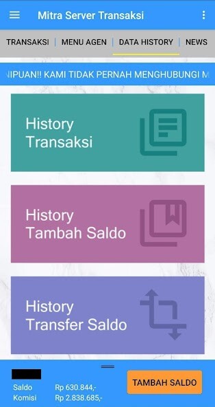 Run android online APK Mitra Server Transaksi from MyAndroid or emulate Mitra Server Transaksi using MyAndroid