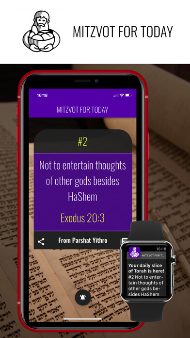 Emulate iPhone app Mitzvot For Today using MyAndroid
