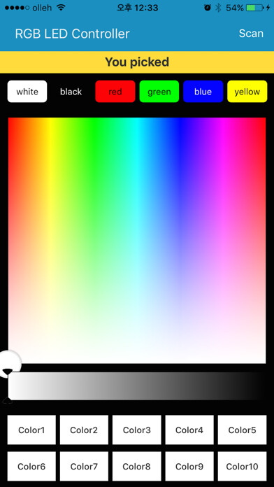 Emulate iPhone app MIWA RGB LED Controller using MyAndroid Emulate iPhone app MIWA RGB LED Controller using MyAndroid