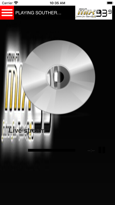 Emulate iPhone app MIX 93.9 KMXH,   ALEXANDRIA using MyAndroid