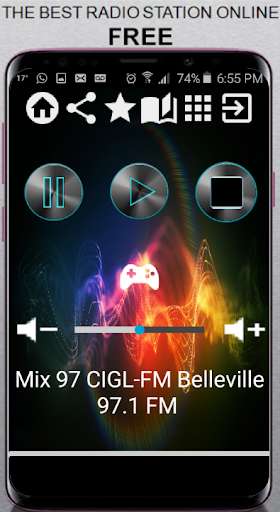 Run android online APK Mix 97 CIGL-FM Belleville 97.1 FM CA App Radio Fre from MyAndroid or emulate Mix 97 CIGL-FM Belleville 97.1 FM CA App Radio Fre using MyAndroid
