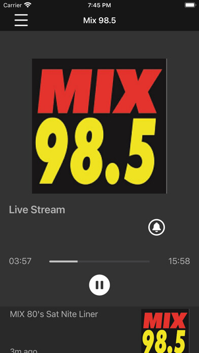 Emulate iPhone app Mix 98.5 using MyAndroid Emulate iPhone app Mix 98.5 using MyAndroid