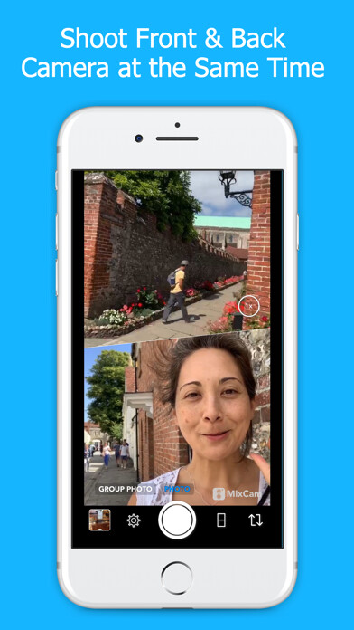 Emulate iPhone app MixCam: Front and Back Camera using MyAndroid