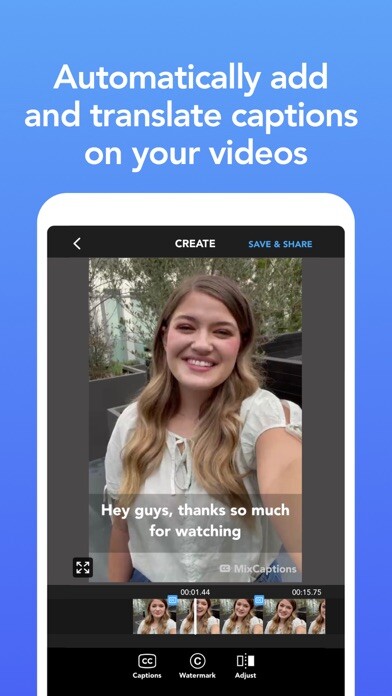 Emulate iPhone app MixCaptions: Video Captions using MyAndroid