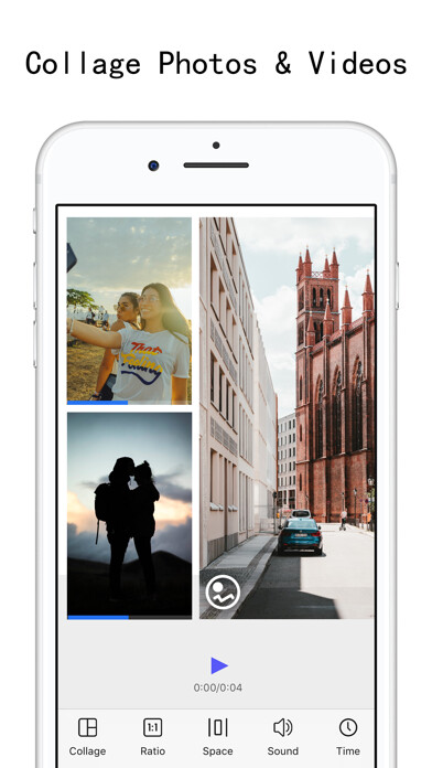 Emulate iPhone app Mix Collage -collage video&pic using MyAndroid
