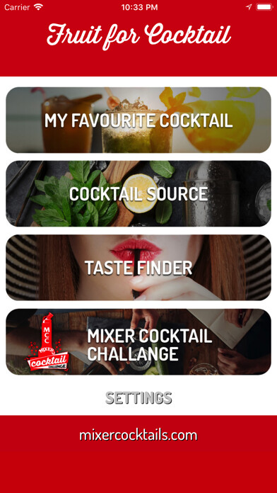 Emulate iPhone app Mixer Cocktails using MyAndroid