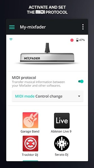 Emulate Mixfader Companion from MyAndroid or run Mixfader Companion using MyAndroid