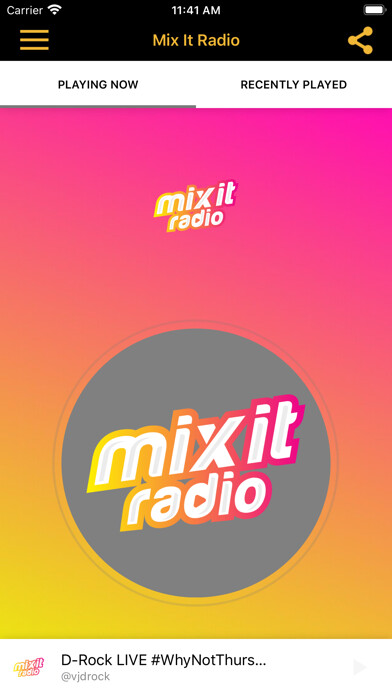 Emulate iPhone app Mix It Radio using MyAndroid
