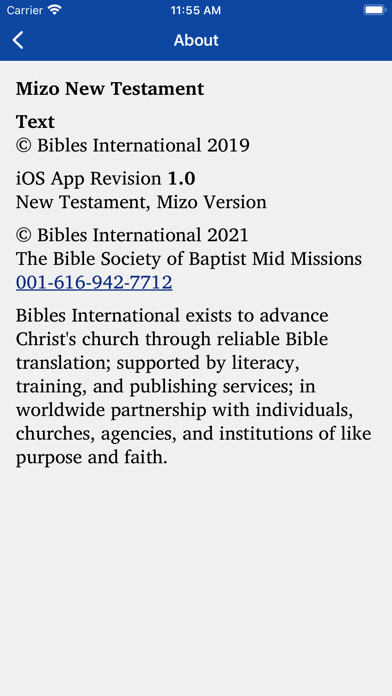 Emulate iPhone app Mizo New Testament using MyAndroid