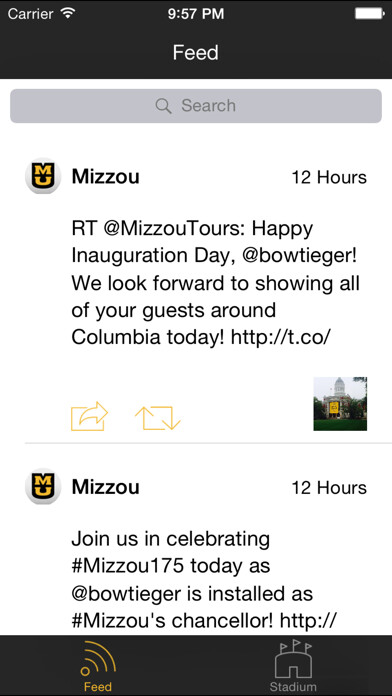 Emulate iPhone app Mizzou Game Day using MyAndroid Emulate iPhone app Mizzou Game Day using MyAndroid