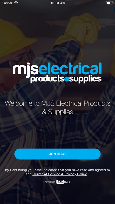 Emulate iPhone app MJS Electrical Products using MyAndroid