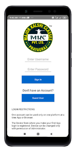Run android online APK MKC Learning App : Online Defence Exam Preparation from MyAndroid or emulate MKC Learning App : Online Defence Exam Preparation using MyAndroid