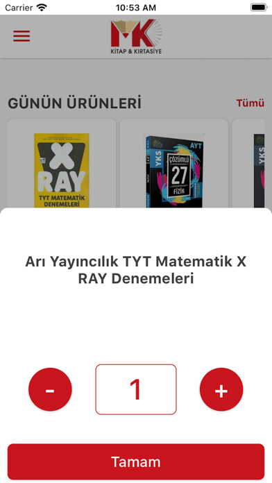 Emulate iPhone app MK Kitap Kırtasiye using MyAndroid
