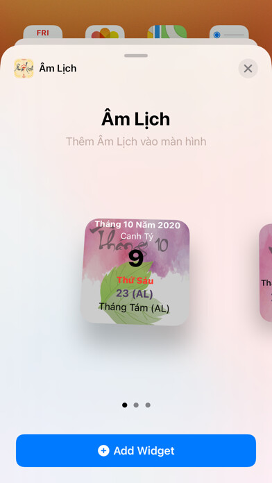 Emulate iPhone app Âm Lịch Widget using MyAndroid Emulate iPhone app Âm Lịch Widget using MyAndroid