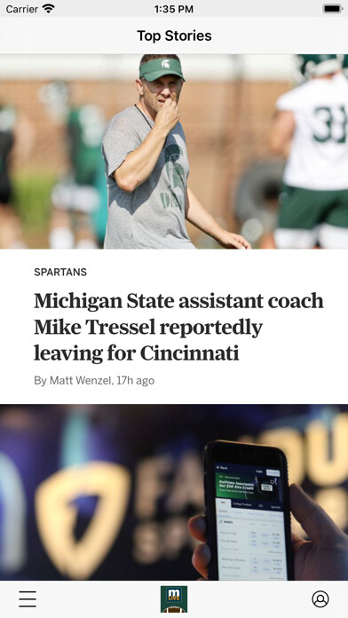 Emulate iPhone app MLive: Spartans Football News using MyAndroid Emulate iPhone app MLive: Spartans Football News using MyAndroid