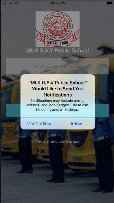 Emulate iPhone app MLK D.A.V School using MyAndroid